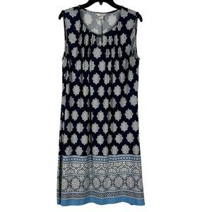 Christopher & Banks Floral Cutout Keyhole Sleeveless Dress Large